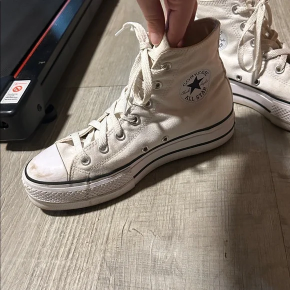 White Plat form High-Top Sneakers - Picture 2 of 2